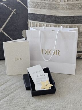 Dior L' Etoile Gold Star Keepsake J'adore Notebook, Dior Shopping Bag & Tissue